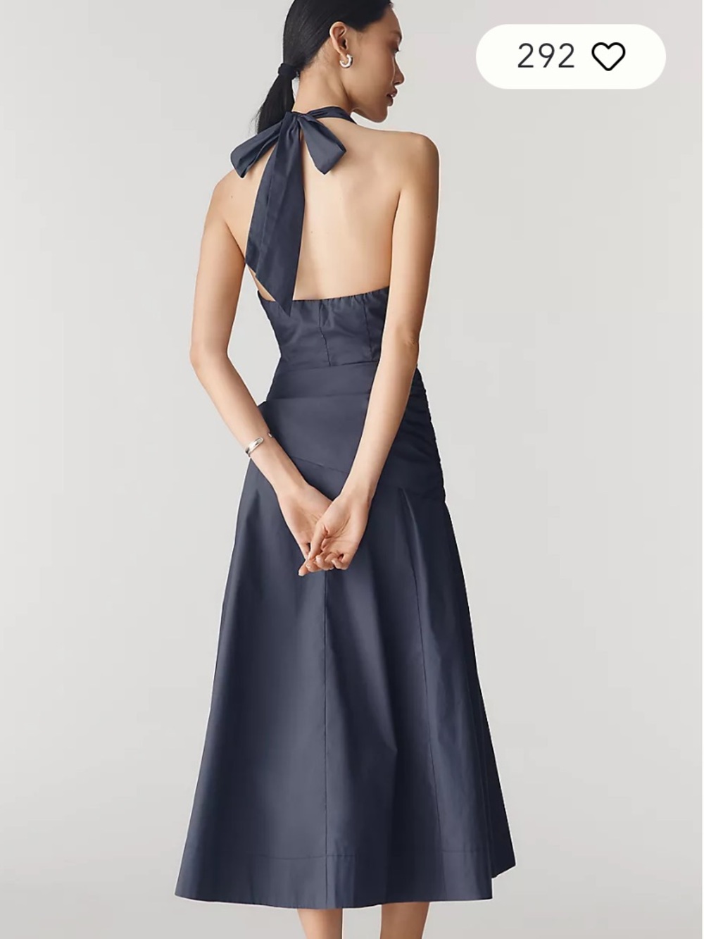 Anthro NIA Cadiz Cotton Halter Tie Midi Dress